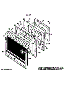Door parts for Ge Oven JKP27GJ3 from AppliancePartsPros.com