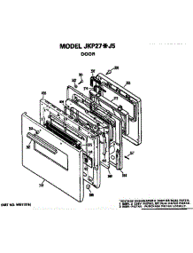 Door parts for Ge Oven JKP27J5 from AppliancePartsPros.com