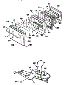 Door And Lock parts for Ge Oven JKP16GPI from AppliancePartsPros.com