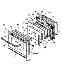 Oven Door parts for Ge Oven JCP17WV2WW from AppliancePartsPros.com