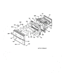 03 - Oven Door parts for Ge Oven JKP13GV1BB from AppliancePartsPros.com