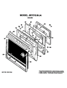 Door parts for Ge Oven JKP27GJ4 from AppliancePartsPros.com