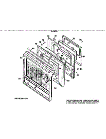Door parts for Ge Oven JKP38GJ4 from AppliancePartsPros.com