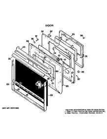 Door parts for Ge Oven JKP38GJ5 from AppliancePartsPros.com