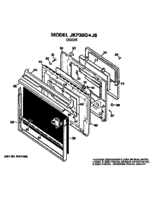Door parts for Ge Oven JKP38GJ6 from AppliancePartsPros.com