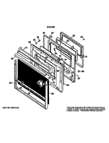 Door parts for Ge Oven JKP16GJ6 from AppliancePartsPros.com