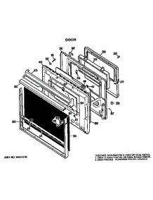 Door parts for Ge Oven JKP16GJ5 from AppliancePartsPros.com