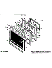 Door parts for Ge Oven JKP07G*D2 from AppliancePartsPros.com