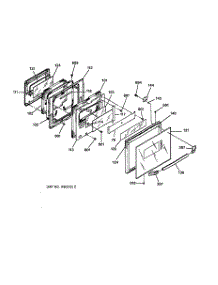 03 - Oven Door parts for Ge Oven JRP15BW2BB from AppliancePartsPros.com