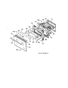03 - Door parts for Ge Oven ZEK737BW1BB from AppliancePartsPros.com