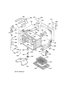 02 - Upper Body parts for Ge Oven JTP56AW2AA from AppliancePartsPros.com