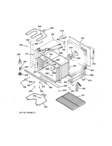 04 - Lower Body parts for Ge Oven JTP56WW2WW from AppliancePartsPros.com