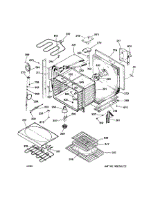 02 - Upper Body parts for Ge Oven JTP56BA1BB from AppliancePartsPros.com