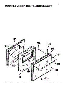Door parts for Ge Oven JGRS14GEP1 from AppliancePartsPros.com