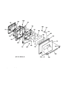 03 - Door parts for Ge Oven JGRP17BEW1BB from AppliancePartsPros.com