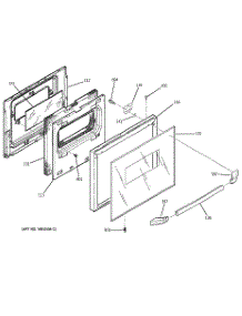03 - Door parts for Ge Oven HMV24CEWEBB from AppliancePartsPros.com
