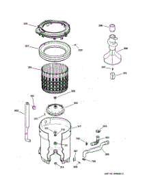03 - Tub, Basket & Agitator parts for Ge Washer WPSB8060B0CC from AppliancePartsPros.com