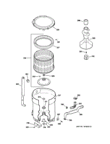 03 - Tub, Basket & Agitator parts for Ge Washer WPRB9220C0WW from AppliancePartsPros.com