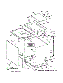 02 - Cabinet, Cover & Front Panel parts for Ge Washer WNSR4100Y1AA from AppliancePartsPros.com