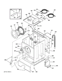 02 - Cabinet, Door & Top parts for Ge Washer WCCH404F1WW from AppliancePartsPros.com