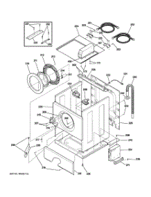02 - Cabinet, Door & Lid parts for Ge Washer WCCH404H5WW from AppliancePartsPros.com