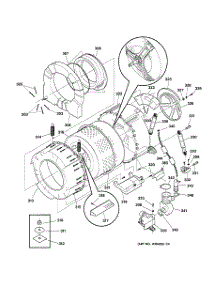 03 - Tub & Motor parts for Ge Washer WCCH404V0WW from AppliancePartsPros.com