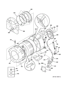 03 - Tub & Motor parts for Ge Washer WCCH404H0WW from AppliancePartsPros.com