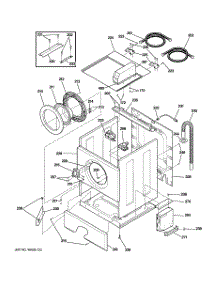 02 - Cabinet, Door & Top parts for Ge Washer WCCH404H2WW from AppliancePartsPros.com