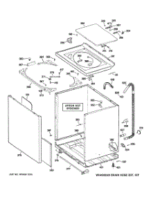 02 - Cabinet, Cover & Front Panel parts for Ge Washer WNRD2050G2WC from AppliancePartsPros.com
