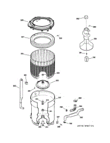 03 - Tub, Basket & Agitator parts for Ge Washer WNCK2050H2WC from AppliancePartsPros.com
