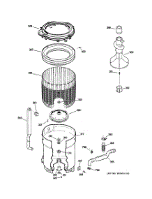 03 - Tub, Basket & Agitator parts for Ge Washer WBSR3000G4WS from AppliancePartsPros.com