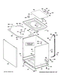 02 - Cabinet, Cover & Front Panel parts for Ge Washer EWA5600K1WW from AppliancePartsPros.com
