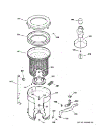 03 - Tub, Basket & Agitator parts for Ge Washer GNSR2090T9WW from AppliancePartsPros.com