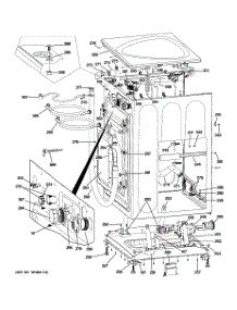 02 - Cabinet & Top Panel parts for Ge Washer WPDH8800J0WW from AppliancePartsPros.com