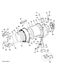 04 - Tub & Motor parts for Ge Washer WBVH5300K0WW from AppliancePartsPros.com