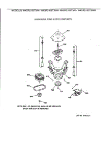 04 - Suspension, Pump & Drive Componets parts for Ge Washer WKSR2100T3WW from AppliancePartsPros.com