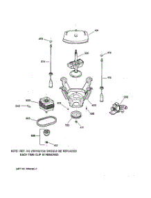 04 - Suspension, Pump & Drive Components parts for Ge Washer WPSE5290A0AA from AppliancePartsPros.com