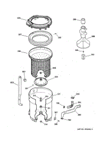 03 - Tub, Basket & Agitator parts for Ge Washer WPSE3120Y1WW from AppliancePartsPros.com