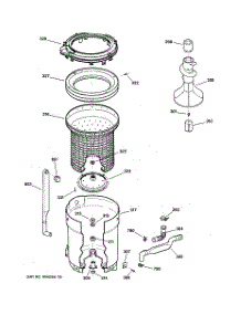 03 - Tub, Basket & Agitator parts for Ge Washer WPSE7003B9WW from AppliancePartsPros.com