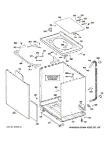 02 - Cabinet, Cover & Front Panel parts for Ge Washer WCRE6270K0CC from AppliancePartsPros.com