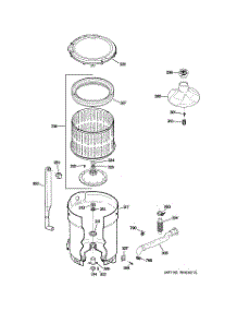 03 - Tub, Basket & Agitator parts for Ge Washer WCRE6270K0CC from AppliancePartsPros.com
