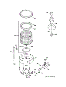03 - Tub, Basket & Agitator parts for Ge Washer WPRE8320H2WT from AppliancePartsPros.com