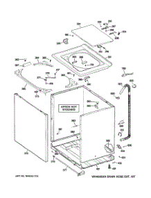 02 - Cabinet, Cover & Front Panel parts for Ge Washer WBB2090G6WW from AppliancePartsPros.com