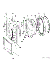 03 - Front Panel & Door parts for Ge Washer WBVH5200J2WW from AppliancePartsPros.com