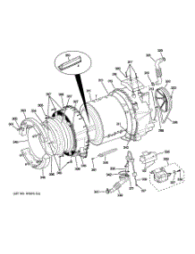 04 - Tub & Motor parts for Ge Washer WHDVH680J1WW from AppliancePartsPros.com