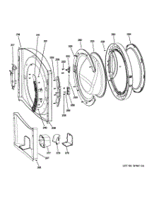 03 - Front Panel & Door parts for Ge Washer WCVH6800J0BB from AppliancePartsPros.com