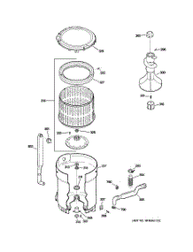 03 - Tub, Basket & Agitator parts for Ge Washer WNRD2050G1WC from AppliancePartsPros.com