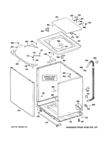 02 - Cabinet, Cover & Front Panel parts for Ge Washer WJSR4160G2WW from AppliancePartsPros.com