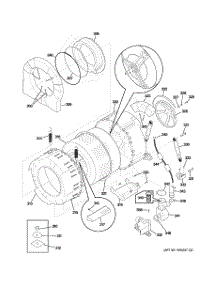 03 - Tub & Motor parts for Ge Washer WSXH208H1WW from AppliancePartsPros.com