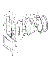 03 - Front Panel & Door parts for Ge Washer WBVH5200J0WW from AppliancePartsPros.com